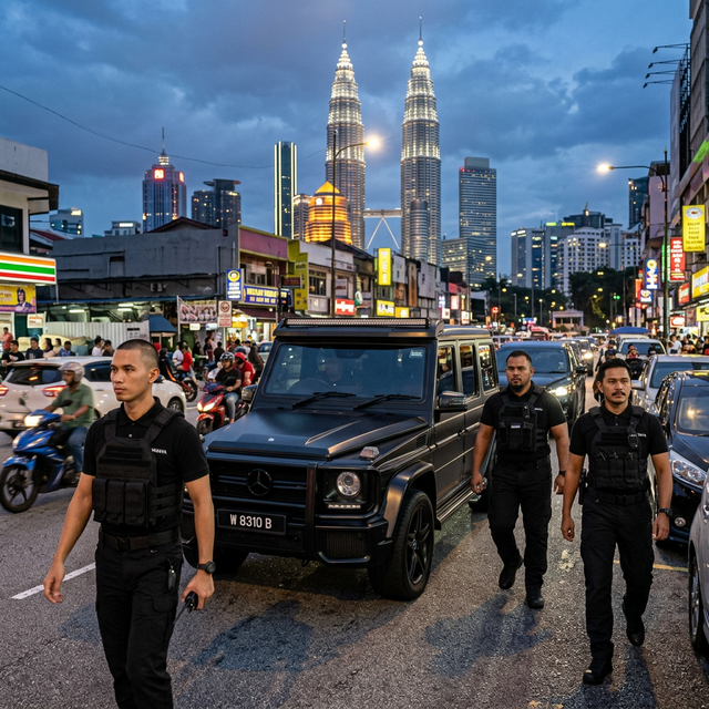 Armoured VVIP convoy in Kuala Lumpur